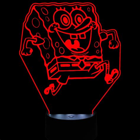 LAMPKA LED SPONGEBOB KANCIASTOPORTY PODŚWIETLANA 12467558324