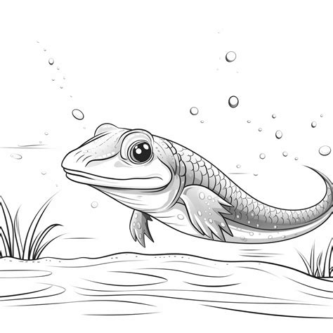 Skink Im Wasser Happycoloring Net