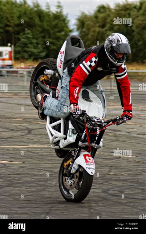 Stunt Motor bike Stock Photo - Alamy