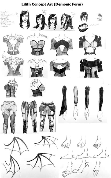 Liliths Concept Art Demon Form By Nylten On Deviantart