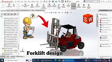 Forklift Design Part1 Design In Solidworks Solidworks Tutorial For