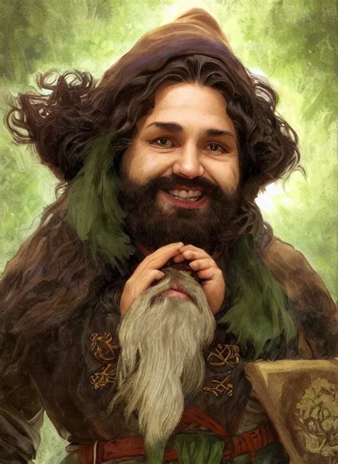 Medium Length Portrait Of A Male Gnome Druid With Stable Diffusion