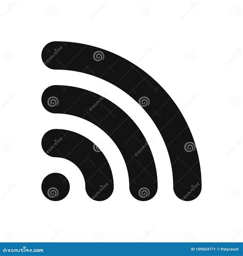 Wifi Symbol Wireless Internet Connection Or Hotspot Sign Stock Vector