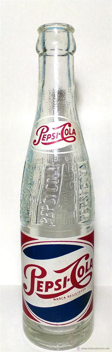 Botella Pepsi Cola Cl Serigrafia Tres Colores Blanco Rojo