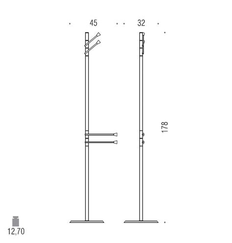 Colombo Design B Ncr Isole Piantana Con Due Porta Salvietta E Due