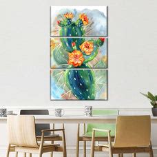 Prickly Pear Cactus Wall Art | Watercolor