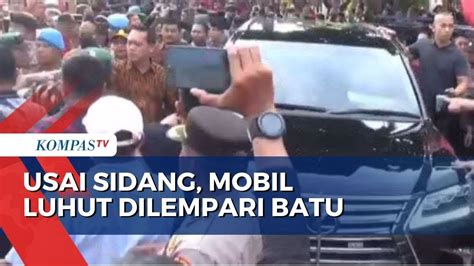 Massa Hadang Dan Lempari Mobil Luhut Usai Sidang Pencemaran Nama Baik