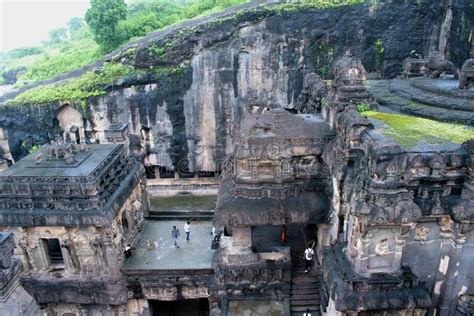 Aerial View of Kailasa Temple, Ellora Caves Editorial Image - Image of ...