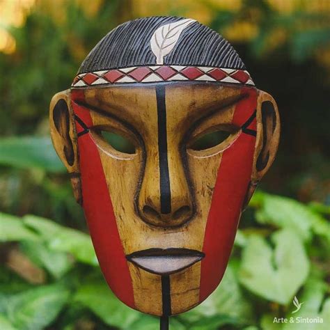 Máscara Indígena Umutinas Decoração Brasileira Mascaras Objetos Indigenas