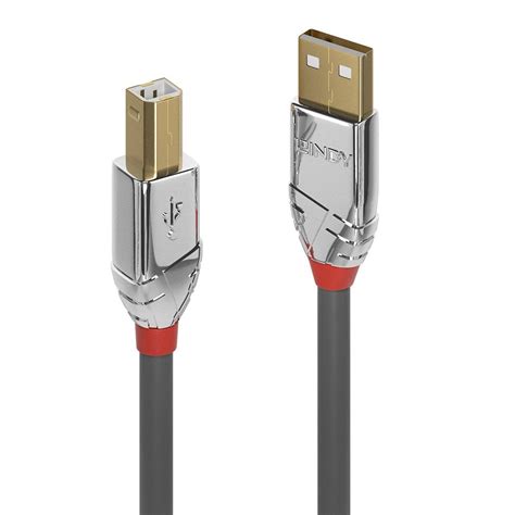 M Usb Type A To B Cable Cromo Line Cables Adapters From Lindy Uk