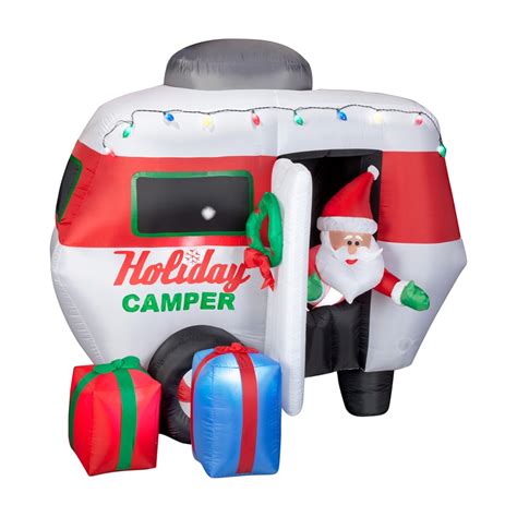 Gemmy 6 56 Ft Lighted Santa Christmas Inflatable At Lowes