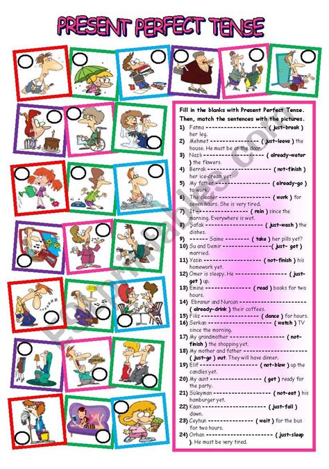 Present Perfect Tense Worksheet Free Printable