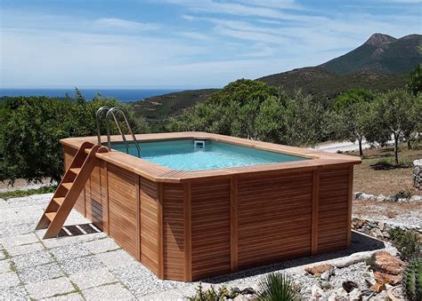 Kit Piscina Fuori Terra Di Lusso Pannellatura Legno Altezza Cm