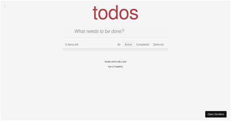 React Todo Mvc Forked Codesandbox