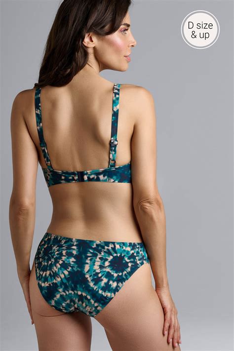 Lotus Plunge Balconette Bikini Blue And Green Dye Marlies Dekkers