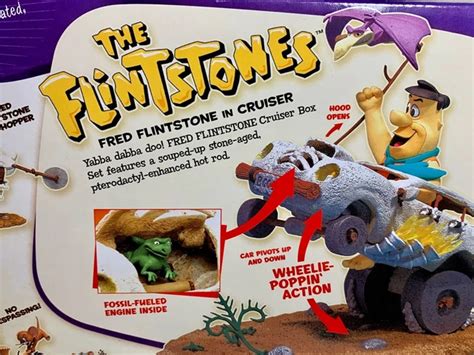 MCFARLANE TOYS 1 The Flintstones Fred In Cruiser Hanna Barbera Hot Rod