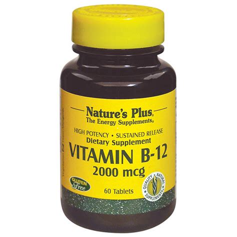 Buy Vitamin B 12 2000 Mcg 60 Tabs Natures Plus Online Natural Remedy