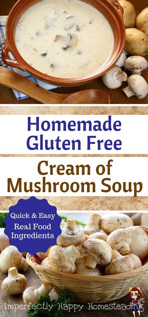 Homemade Gluten Free Cream Of Mushroom Soup