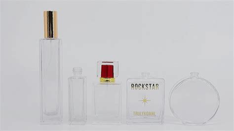 Luxury Square Glass Spray Perfume Bottle Crimp Seal 30ml 50ml 100ml Botol Parfum Empty Clear