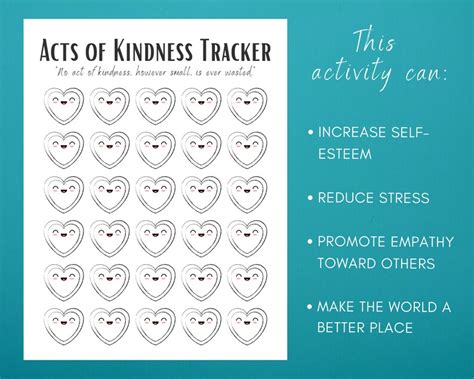 Printable Acts of Kindness Calendar Kindness Tracker | Etsy