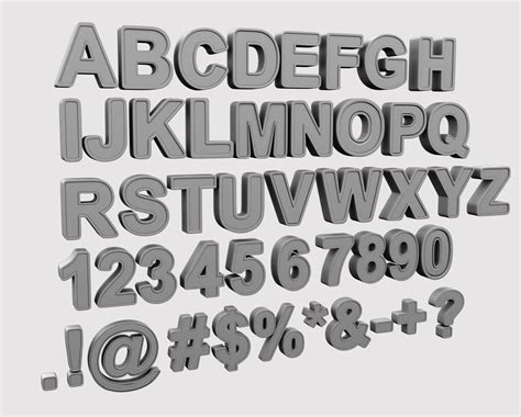 Letters 3d Model 9 Obj Fbx Free3d