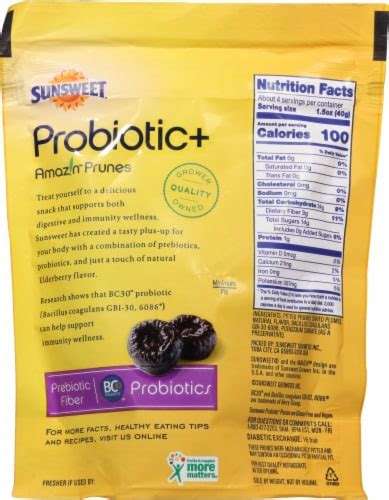 Sunsweet Probiotic Elderberry Pitted Prunes 6 Oz Kroger