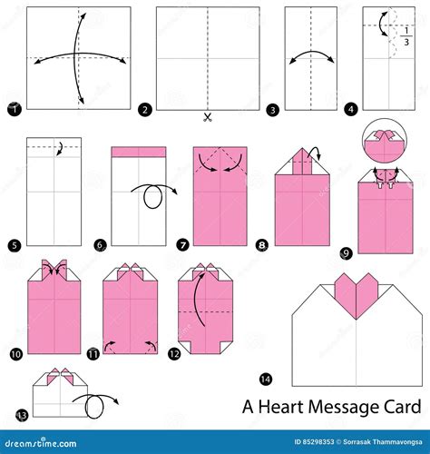 Origami Heart With Message Steps - bmp-power