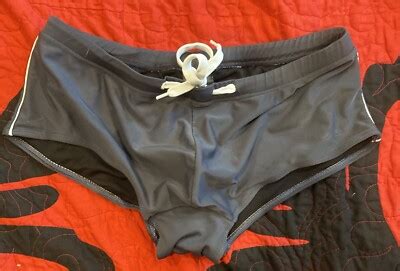 Mens AussieBum Swim Shorts Briefs Trunk Retro Gray Sexy Gay Swimwear