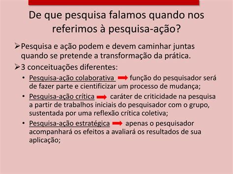 PPT Pedagogia da Pesquisa Ação PowerPoint Presentation free download