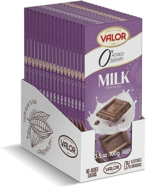 Valor Sugar Free Milk Chocolate Bar Milk Diabetic Chocolate Bar