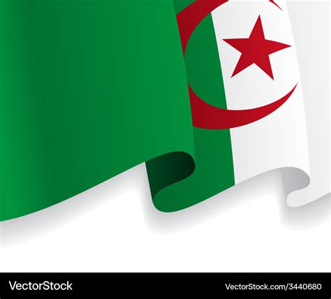 Background with waving algerian flag Royalty Free Vector