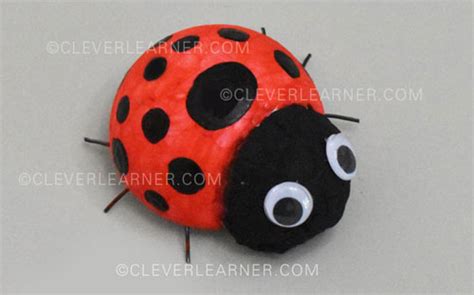 How to make a ladybird craft art for children