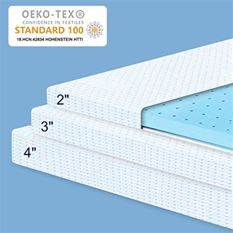 Subrtex 2 Inch Gel Infused Memory Foam Bed Mattress Topper High Density