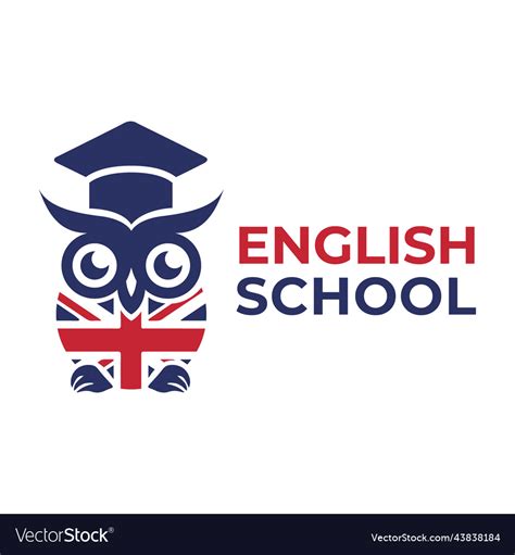 Logo of the english language school Royalty Free Vector