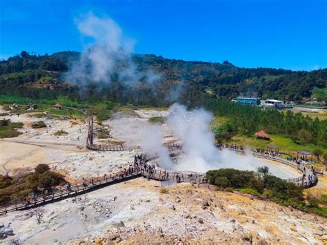 The Beauty Of Sikidang Crater Or Called Kawah Sikidang And Dieng