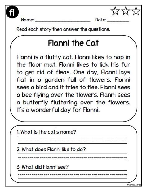 Consonant Blends Reading Comprehension Passages Distance Learning