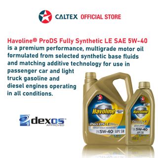 Caltex Havoline Prods Fully Synthetic Le Sae W Liters Shopee