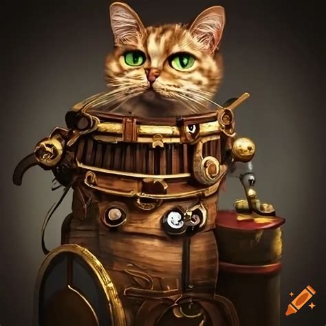 Steampunk Cat Artwork