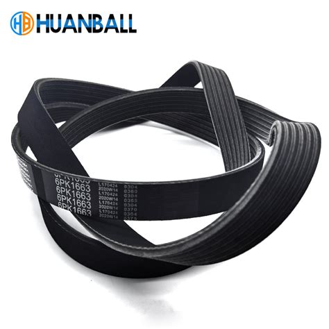 High Quality V Ribbed Belts EPDM 6pk1663 Rubber Serpentine Transmission