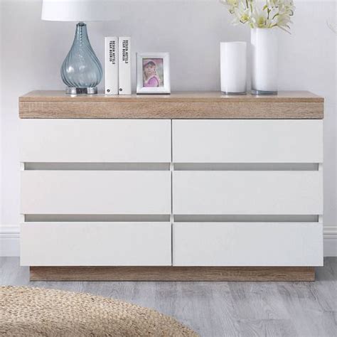 Tia White 6 Drawer Chest | 6 drawer chest, Chest of drawers, Drawers