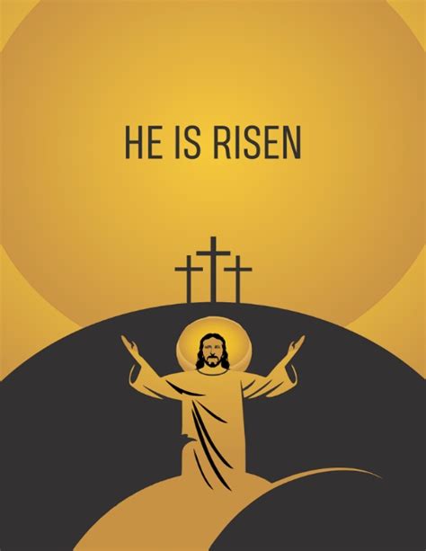 Copy Of He Is Risen Background Jesus Christ Postermywall