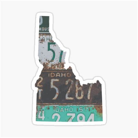 "Vintage Idaho License Plates" Sticker by marenmisner | Redbubble