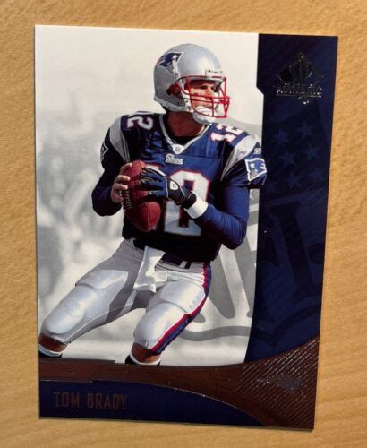 Tom Brady Upper Deck Sp Authentic Card Mint Goat Ebay