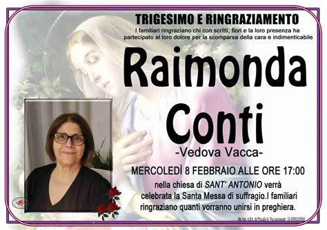 Funerali E Annunci Funebri A Villacidro Raimonda Conti Funer24