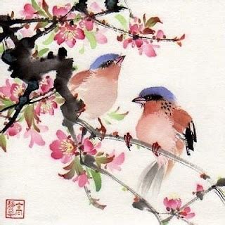 Jinghua Gao Dalia Brush Magic January 2011 Bird Watercolor