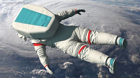 Astronauta Con Traje Espacial Futurista Aparejado Con Piel Modelo D