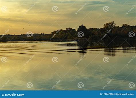 Fall Colors in a Park with Reflections in the Lake in Omaha Nebraska Stock Photo - Image of blue ...