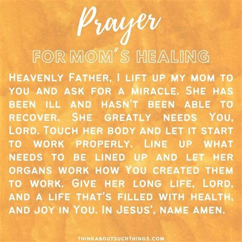 Prayers For Sick Mom To Bring God S Healing Touch Prayer For