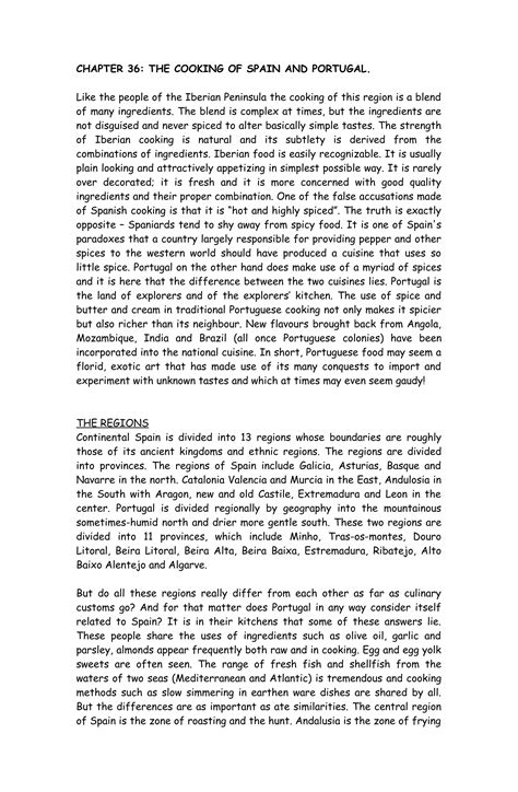 Chapter 36 the cooking of spain and portugal | DOC