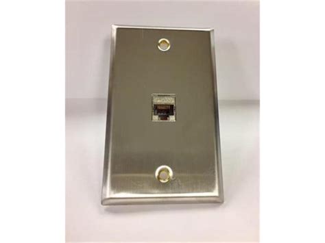 Certicable Cat 8 Wall Plate Stainless Steel Single Gang Network Shielded Port